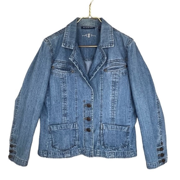 bill blass Jackets & Blazers - Bill Blass Vintage Front Button Closure‎ Blue Denim Jean Jacket